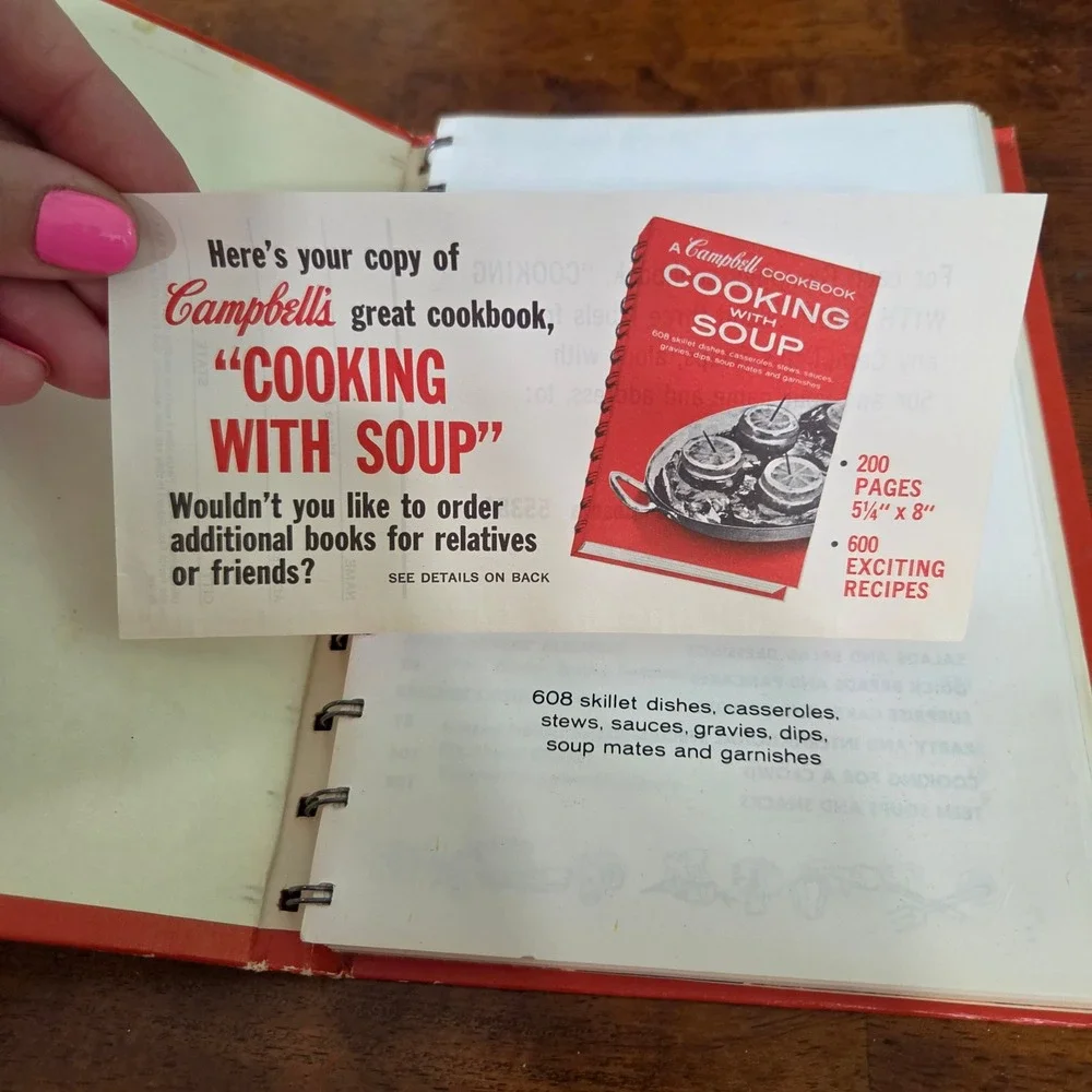 Campbell's Cooking‎ with Soup 1965 Vintage Spiral Bound Cookbook
